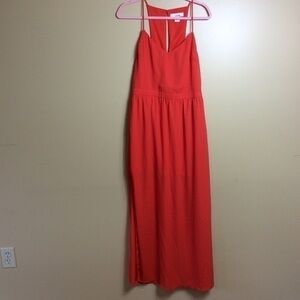 Sans Souci racerback cut out orange dress. Large.